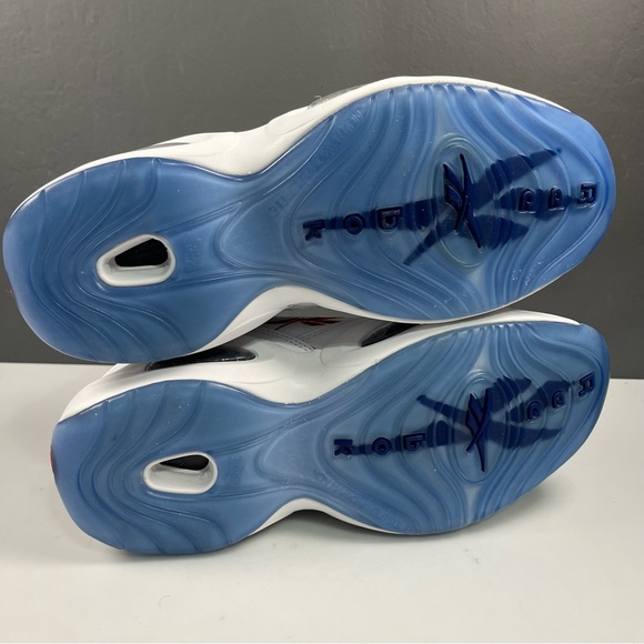 Reebok Question Mid Blue Toe 2022 “Allen Iverson” GX0227 Mens - Picture 7 of 9